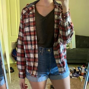 red/gray/white flannel